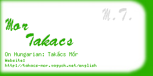 mor takacs business card