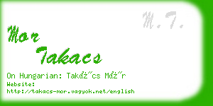 mor takacs business card
